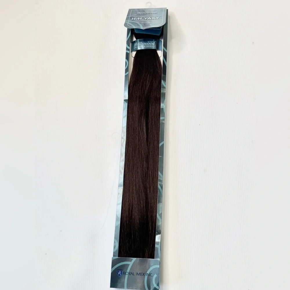 Hollywood 100% Premium Human Hair Pro Yaky 18” Long | Hair color #4 Brown | Bulk